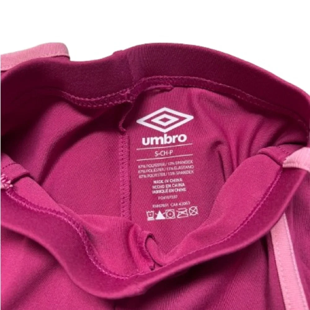Umbro Kids' Magenta Leggings with Pink Stripes